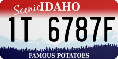 ID license plate 1T6787F