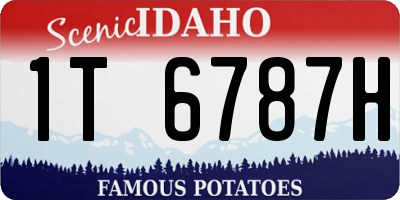 ID license plate 1T6787H