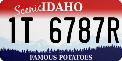 ID license plate 1T6787R