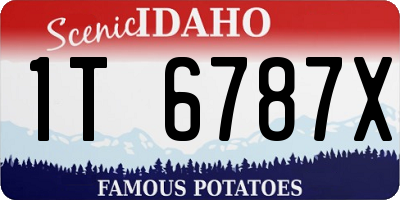 ID license plate 1T6787X