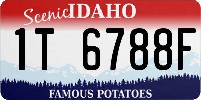 ID license plate 1T6788F