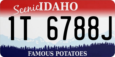 ID license plate 1T6788J