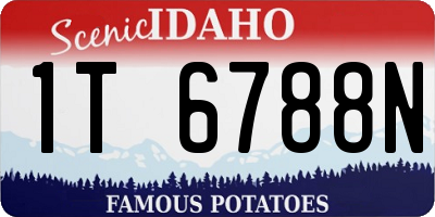 ID license plate 1T6788N