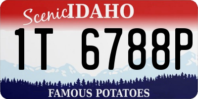 ID license plate 1T6788P