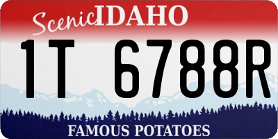 ID license plate 1T6788R