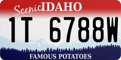 ID license plate 1T6788W