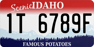 ID license plate 1T6789F