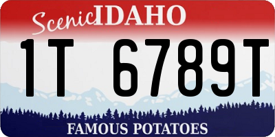 ID license plate 1T6789T