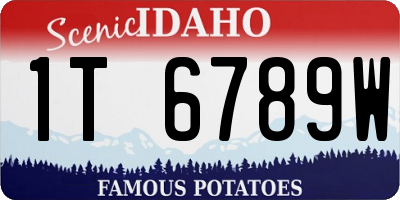 ID license plate 1T6789W