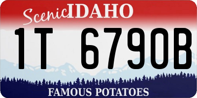 ID license plate 1T6790B