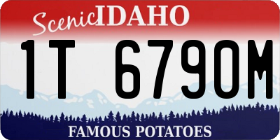 ID license plate 1T6790M