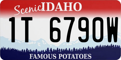 ID license plate 1T6790W