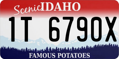 ID license plate 1T6790X