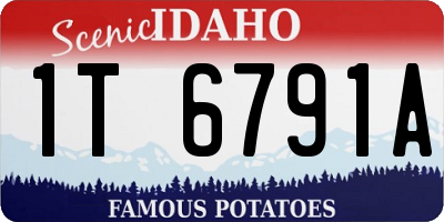 ID license plate 1T6791A