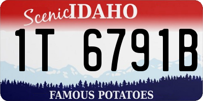 ID license plate 1T6791B
