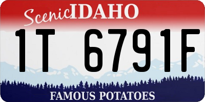 ID license plate 1T6791F