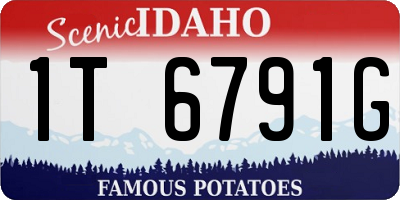 ID license plate 1T6791G