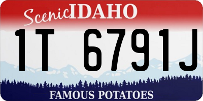 ID license plate 1T6791J