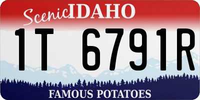 ID license plate 1T6791R