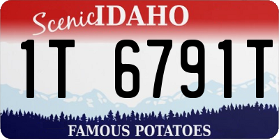 ID license plate 1T6791T