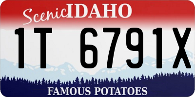 ID license plate 1T6791X
