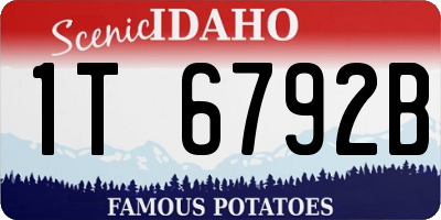 ID license plate 1T6792B