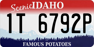 ID license plate 1T6792P