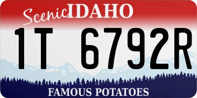 ID license plate 1T6792R