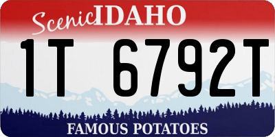 ID license plate 1T6792T