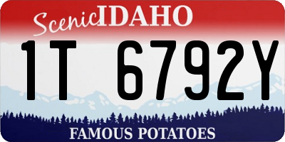 ID license plate 1T6792Y