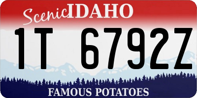 ID license plate 1T6792Z