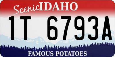 ID license plate 1T6793A