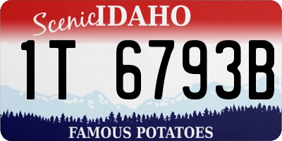ID license plate 1T6793B