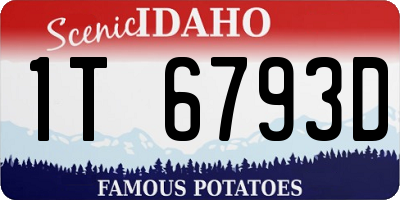 ID license plate 1T6793D