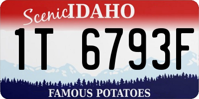 ID license plate 1T6793F