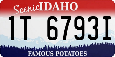ID license plate 1T6793I