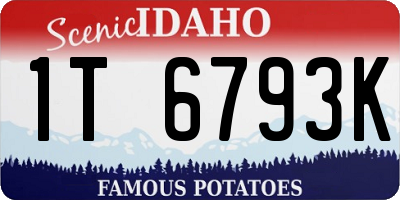 ID license plate 1T6793K