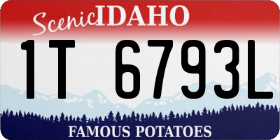ID license plate 1T6793L