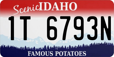 ID license plate 1T6793N