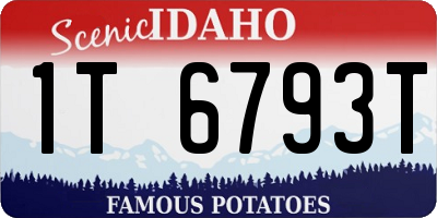 ID license plate 1T6793T