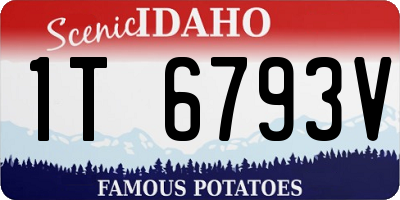 ID license plate 1T6793V
