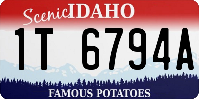 ID license plate 1T6794A