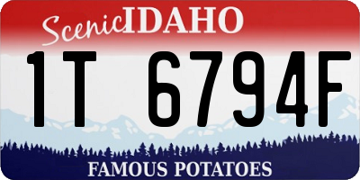 ID license plate 1T6794F