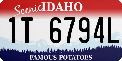 ID license plate 1T6794L