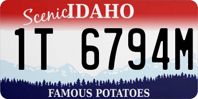 ID license plate 1T6794M
