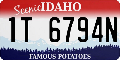 ID license plate 1T6794N