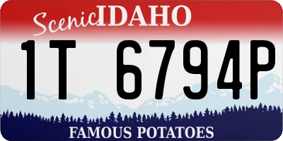 ID license plate 1T6794P
