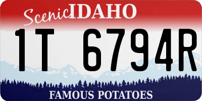ID license plate 1T6794R