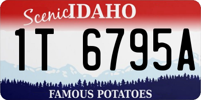 ID license plate 1T6795A