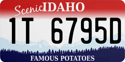 ID license plate 1T6795D